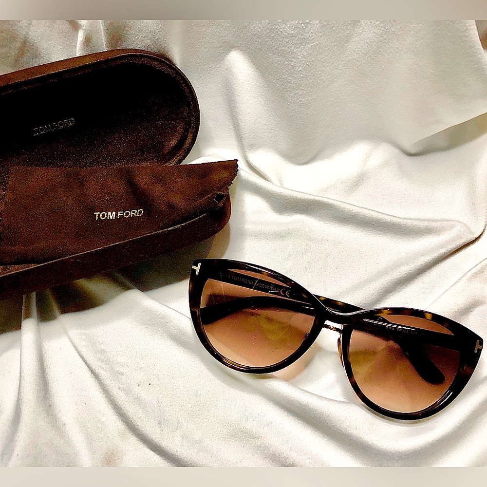 Tom Ford FT0345/S 52F Gina Tortoise Cateye Sunglasses